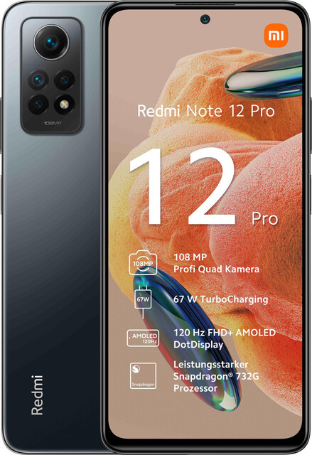 Xiaomi Redmi Note 12 Pro 256GB Dual-SIM graphite gray von Xiaomi