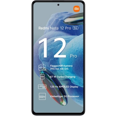 Xiaomi Redmi Note 12 Pro 5G 6/128GB Dual-SIM Smartphone polar white EU von Xiaomi