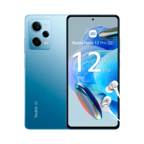 Xiaomi Redmi Note 12 Pro 5G Smartphone + Kopfhörer, 6+128GB, Handy ohne Vertrag, 6,67" FHD+ Flow AMOLED DotDisplay, 5.000 mAh, 50MP Kamera, 67W Turbo-Charging, Dual-SIM, Sky Blue (DE Version) von Xiaomi