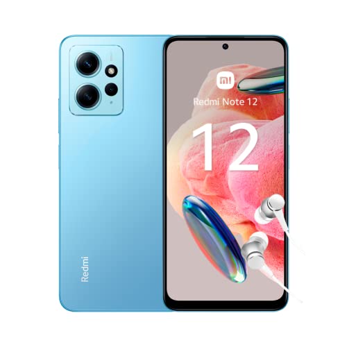 Xiaomi Redmi Note 12 Smartphone + Kopfhörer, 4+128GB, Handy ohne Vertrag, 6,67" FHD+ AMOLED DotDisplay, 5.000 mAh, 50MP Kamera, 33W Fast-Charging, Dual-SIM, Ice Blue (DE Version) von Xiaomi