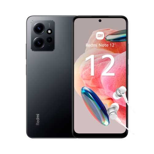 Xiaomi Redmi Note 12 Smartphone + Kopfhörer, 4+128GB, Handy ohne Vertrag, 6,67" FHD+ AMOLED DotDisplay, 5.000 mAh, 50MP Kamera, 33W Fast-Charging, Dual-SIM, Onyx Gray (DE Version) von Xiaomi