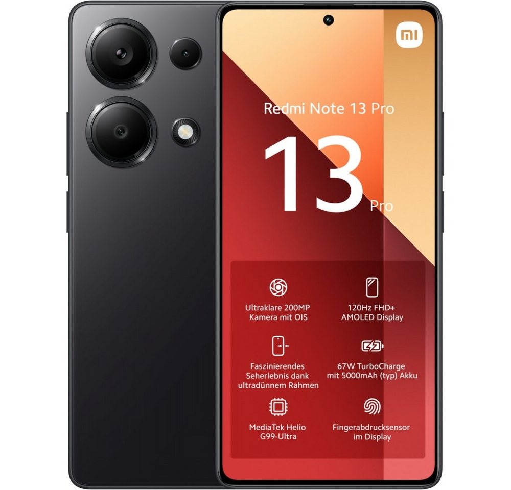 Xiaomi Redmi Note 13 Pro 4G 256 GB / 8 GB - Smartphone - midnight black Smartphone (6,67 Zoll) von Xiaomi