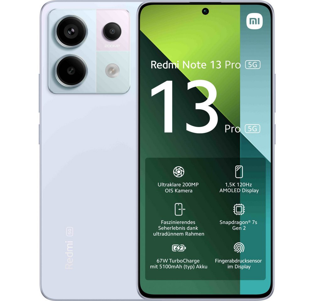 Xiaomi Redmi Note 13 Pro 5G 8GB + 256GB Aurora Purple Smartphone Smartphone Xiaomi Redmi Note 13 Pro 5G 8GB + 256GB Aurora Purple Smartphone Smartphone von Xiaomi