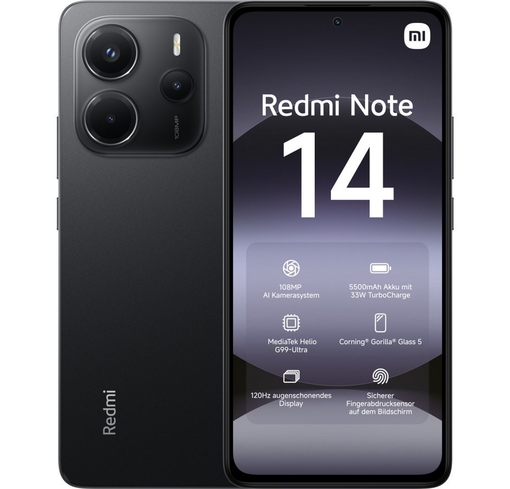 Xiaomi Redmi Note 14 4G 6GB + 128GB Midnight Black Smartphone Smartphone Xiaomi Redmi Note 14 4G 6GB + 128GB Midnight Black Smartphone Smartphone von Xiaomi