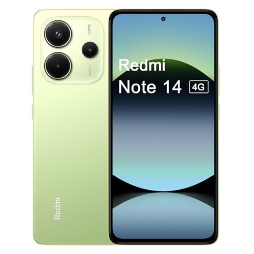 Xiaomi Redmi Note 14 4G Smartphone,8GB + 256GB, Octa-core, Display AMOLED da 120 Hz, Battery 5110 mAh, 33 W, Green (EU Versione) von Xiaomi MC