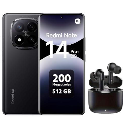 Xiaomi Redmi Note 14 Pro + 5G Enthalten Bluetooth-Headset (schwarz Black, 12 GB RAM, 512 GB Speicher) | Weltpremiere MTK Dimensity 7025 Ultra | 2100 Nits Segmenthellstes 120-Hz-AMOLED von Xiaomi