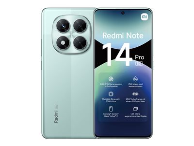 Xiaomi Redmi Note 14 Pro 256GB DS Green 6.7 EU 5G (8GB) Android von Xiaomi