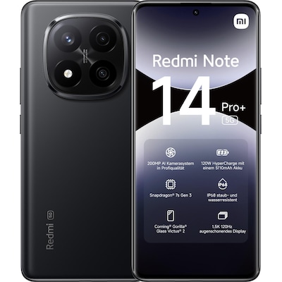 Xiaomi Redmi Note 14 Pro Plus 5G 8/256GB Dual-SIM Smartphone midnight black Xiaomi Redmi Note 14 Pro Plus 5G 8/256GB Dual-SIM Smartphone midnight black von Xiaomi
