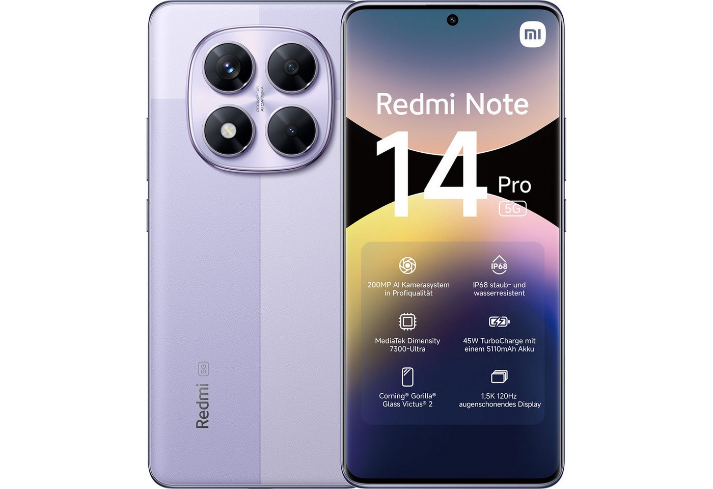 Xiaomi Redmi Note 14 Pro Smartphone (6,67 Zoll, 200 MP, Triple-Kamera) von Xiaomi