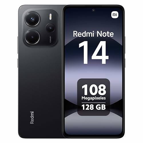 Xiaomi Redmi Note 14 Smartphone, 8 GB RAM 128 GB, Display 6,67 Zoll AMOLED, 120 Hz, Kamera 108 MP, Fingerabdrucksensor, NFC, 33 W Turboaufladung, 5500 mAh, Midnight Black von Xiaomi