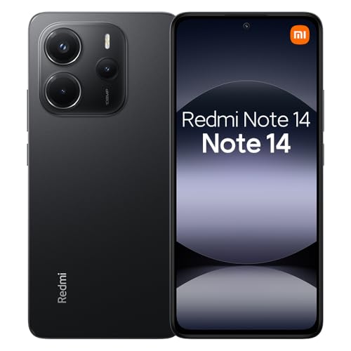 Xiaomi Redmi Note 14 Smartphone 8GB+256GB 108MP AI Camera All-Star Durability MediaTek Helio G99-Ultra 120Hz Eye-Care Display 5500mAh Battery with NFC, No Charger（Schwarz） von Xiaomi