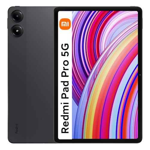 Xiaomi Redmi Pad Pro Tablet 12,1 Zoll 5G, 8+256GB 2024 Android Mi Tablet mit 8MP Rückkamera, 10000 mAh Akku, bis zu 33,9 Tage Akkulaufzeit, WiFi-Version, Schwarz von Xiaomi