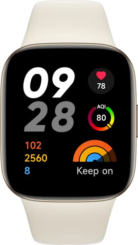 Xiaomi Redmi Watch 3, Weiß, 1,75 Zoll AMOLED-Display, Bluetooth-Anrufe, 12 Tage Akkulaufzeit, Gesundheitsüberwachung – Französische Version von Xiaomi