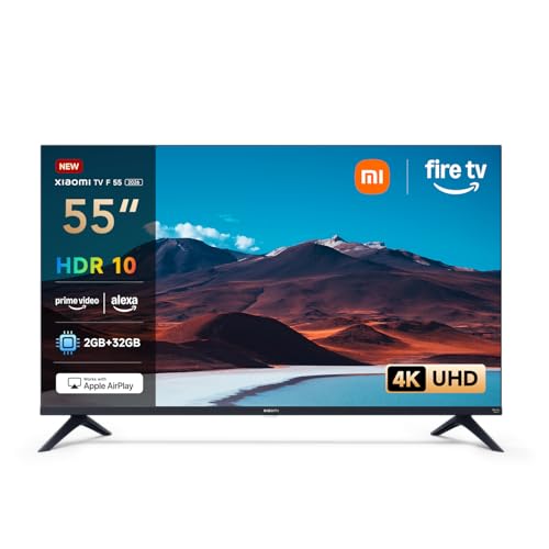 XIAOMI TV F 55,55 Zoll (140 cm),4K UHD,Smart TV, Fire OS8,Triple Tuner DVB-C/S/S2/T/T2,HDR10,MEMC,Game Boost Mode 120Hz,Sprachsteuerung mit Alexa,2GB+32GB,Kompatibel mit Apple AirPlay von XIAOMI