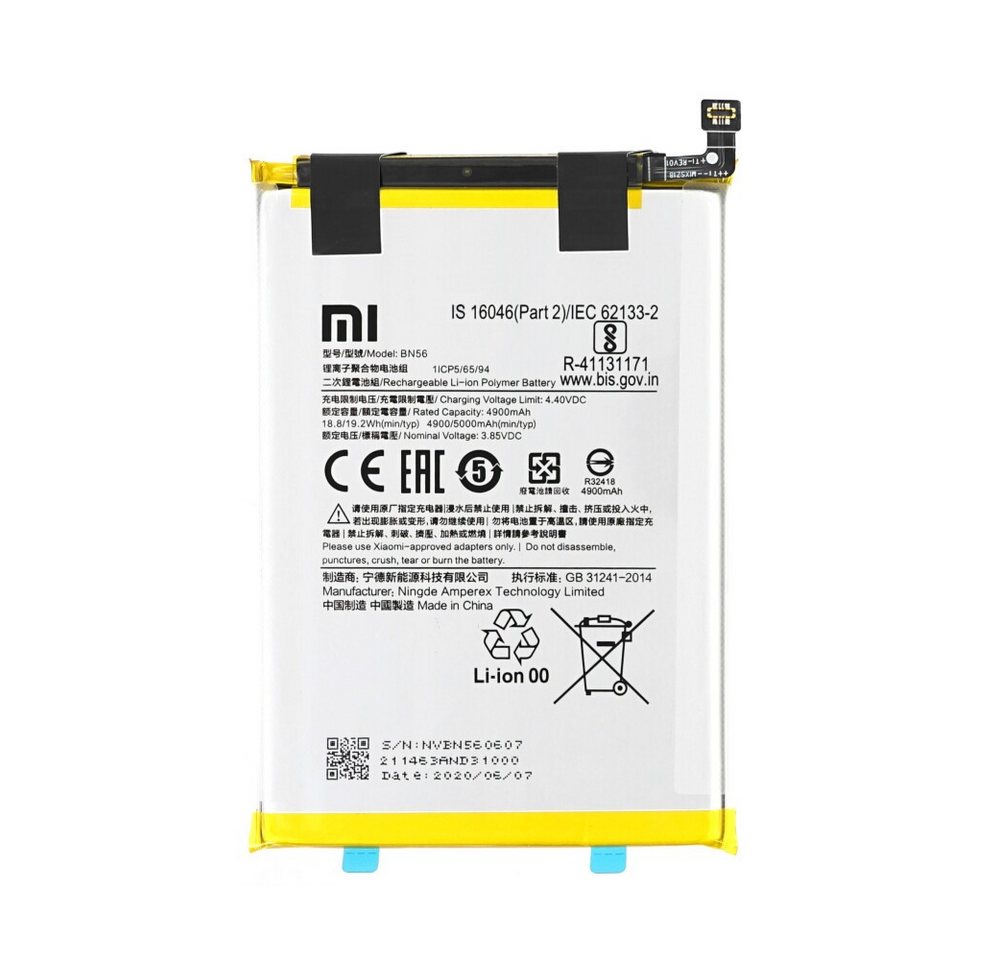 Xiaomi Original Akku BN56 für Xiaomi Redmi 9A 9C POCO M2 Pro 5000mAh 46020000 Handy-Akku (1 St) von Xiaomi