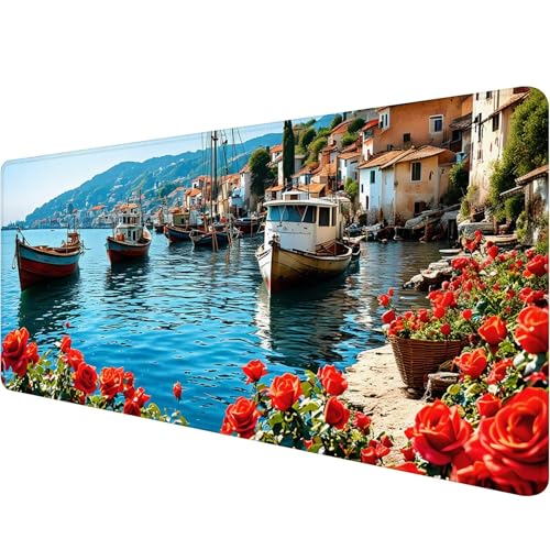 Gaming Mauspad 900 x 400 x 3 mm, Blau Mousepad XXL Groß Mauspad Rot Schreibtischunterlage mit Vernähte Kanten, Wasserdicht Mouse Pad, Verbessert Präzision und Geschwindigkei,Geschenke für Männer B-9 Gaming Mauspad 900 x 400 x 3 mm, Blau Mousepad XXL Groß Mauspad Rot Schreibtischunterlage mit Vernähte Kanten, Wasserdicht Mouse Pad, Verbessert Präzision und Geschwindigkei,Geschenke für Männer B-9 von Xiaonu