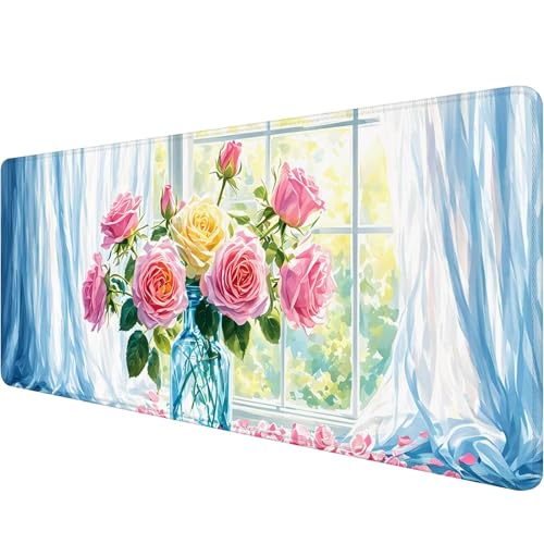 Mauspad 1000 x 400 x 3 mm Blume Mousepad XXL Gaming Mauspad Landschaft Schreibtischunterlage mit Vernähte Kanten Wasserdicht Mousepad Groß Erweiterter Schreibtisch Schutz für Home Gaming Office S-7 Mauspad 1000 x 400 x 3 mm Blume Mousepad XXL Gaming Mauspad Landschaft Schreibtischunterlage mit Vernähte Kanten Wasserdicht Mousepad Groß Erweiterter Schreibtisch Schutz für Home Gaming Office S-7 von Xiaonu