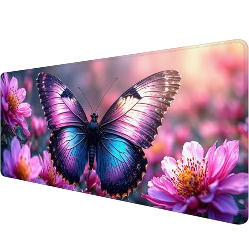 Mauspad 1000 x 500 x 3 mm Rosa Mousepad XXL Gaming Mauspad Schmetterling Schreibtischunterlage mit Vernähte Kanten Wasserdicht Mousepad Groß Erweiterter Schreibtisch Schutz für Home Gaming Office D-1 Mauspad 1000 x 500 x 3 mm Rosa Mousepad XXL Gaming Mauspad Schmetterling Schreibtischunterlage mit Vernähte Kanten Wasserdicht Mousepad Groß Erweiterter Schreibtisch Schutz für Home Gaming Office D-1 von Xiaonu
