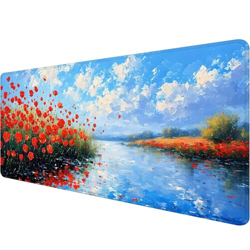 Mauspad 1000 x 500 x 3 mm Rot Mousepad XXL Gaming Mauspad Blume Schreibtischunterlage mit Vernähte Kanten Wasserdicht Anti-Rutsch Mousepad Groß Erweiterter Schreibtisch Schutz für Gaming Office N-1 Mauspad 1000 x 500 x 3 mm Rot Mousepad XXL Gaming Mauspad Blume Schreibtischunterlage mit Vernähte Kanten Wasserdicht Anti-Rutsch Mousepad Groß Erweiterter Schreibtisch Schutz für Gaming Office N-1 von Xiaonu