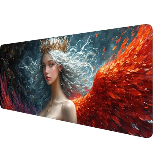 Mauspad 1200 x 400 x 3 mm Rot Mousepad XXL Gaming Mauspad Engel Schreibtischunterlage mit Vernähte Kanten Wasserdicht Anti-Rutsch Mousepad Groß Erweiterter Schreibtisch Schutz für Gaming Office A-1 Mauspad 1200 x 400 x 3 mm Rot Mousepad XXL Gaming Mauspad Engel Schreibtischunterlage mit Vernähte Kanten Wasserdicht Anti-Rutsch Mousepad Groß Erweiterter Schreibtisch Schutz für Gaming Office A-1 von Xiaonu