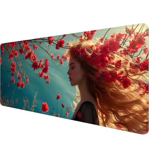 Mauspad 800 x 300 x 3 mm Rot Mousepad XXL Gaming Mauspad Landschaft Schreibtischunterlage mit Vernähte Kanten Wasserdicht Mousepad Groß Erweiterter Schreibtisch Schutz für Home Gaming Office U-4 Mauspad 800 x 300 x 3 mm Rot Mousepad XXL Gaming Mauspad Landschaft Schreibtischunterlage mit Vernähte Kanten Wasserdicht Mousepad Groß Erweiterter Schreibtisch Schutz für Home Gaming Office U-4 von Xiaonu