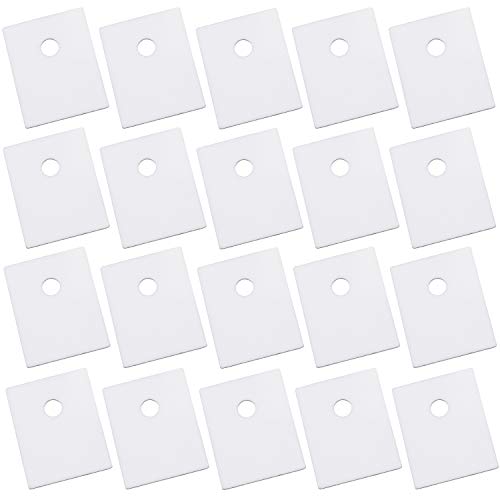 Yootop Keramik-Aluminium-Kühlkörper-Isolator-Pad für TO-3P/TO-247 Transistoren, 20 x 25 mm, 100 Stück Yootop Keramik-Aluminium-Kühlkörper-Isolator-Pad für TO-3P/TO-247 Transistoren, 20 x 25 mm, 100 Stück von Xiaoyztan
