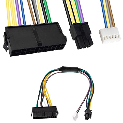 Xiatiaosann 24-pin auf 6-pin ATX Mainboard Netzkabel für HP Z230 SFF 18E4 / Z220 SFF Workstation, 4-Pin Buchse auf 6-Pin Stecker P6 Stecker 30cm 12 Zoll von Xiatiaosann