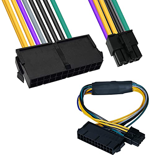 Xiatiaosann 24-pin auf 8-pin ATX Netzteilkabel, Netzteil Adapter für DELL Optiplex Motherboards 3020 7020 9020 30cm 12-Zoll 18AWG von Xiatiaosann