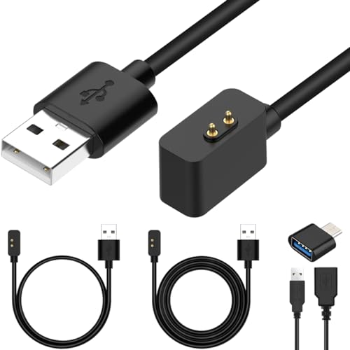 Xiatiaosann Ladekabel für Redmi Watch 3/Watch 2 Lite/Smart Band Pro/für Xiaomi Mi Band 7 Pro/Poco, Magnetisches Ladegerät Ladestation USB Kabel, Smartwatch Ersatz, 1 m + 0,5 m, 2 Stück von Xiatiaosann