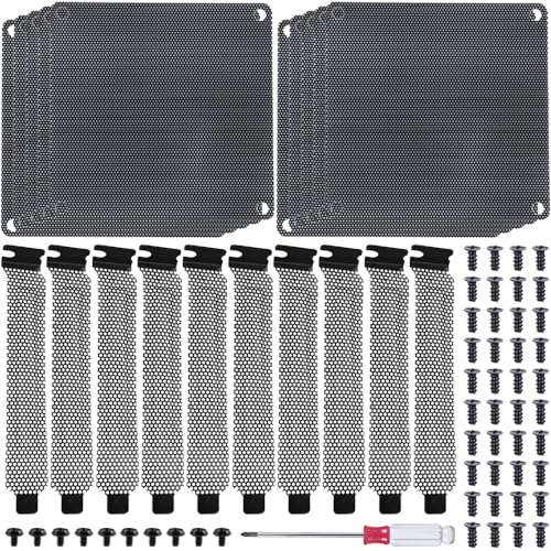 Xiatiaosann PCI Steckplatz Lüfterabdeckung 120 mm mit PC Lüfter Feinstaubfilter (120 mm x 120 mm Staubfilter + 20 mm x 120 mm PCI Steckplatz, schwarz) mit Schrauben, Schraubendreher von Xiatiaosann