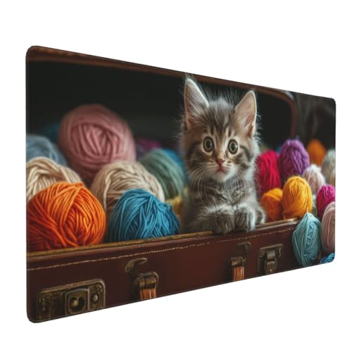 Gaming Mauspad XXL Katze Mousepad 800x400x4mm Tier Verlängertes Mauspad Schreibtischauflage,Genähte Kanten Mauspad,Verbessert Präzision und Geschwindigkeit Wasserdicht Geeignet für Büro und Spiele Gaming Mauspad XXL Katze Mousepad 800x400x4mm Tier Verlängertes Mauspad Schreibtischauflage,Genähte Kanten Mauspad,Verbessert Präzision und Geschwindigkeit Wasserdicht Geeignet für Büro und Spiele von Xieazgsn