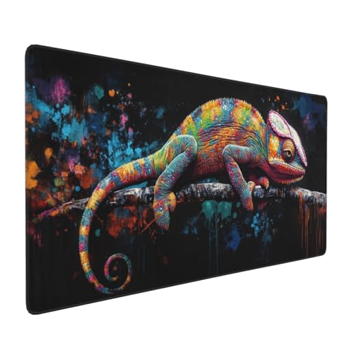 Mauspad Chamäleon Gaming Mauspad XXL 800x400x4mm Mousepad Tier,rutschfeste Gummibasis,Verlängertes Mousepad,Schreibtischunterlage, Verbessert Präzision und Geschwindigkei,für Frauen im Büro Gifts Mauspad Chamäleon Gaming Mauspad XXL 800x400x4mm Mousepad Tier,rutschfeste Gummibasis,Verlängertes Mousepad,Schreibtischunterlage, Verbessert Präzision und Geschwindigkei,für Frauen im Büro Gifts von Xieazgsn