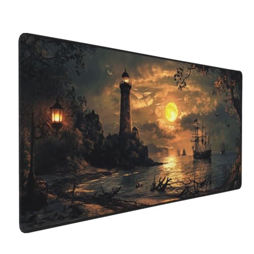 Mauspad Leuchtturm Gaming Mauspad XXL 1200x600x4mm Mousepad Sonnenuntergang,rutschfeste Gummibasis,Verlängertes Mousepad,Schreibtischunterlage, Verbessert Präzision Geschwindigkei,für Frauen im Büro Mauspad Leuchtturm Gaming Mauspad XXL 1200x600x4mm Mousepad Sonnenuntergang,rutschfeste Gummibasis,Verlängertes Mousepad,Schreibtischunterlage, Verbessert Präzision Geschwindigkei,für Frauen im Büro von Xieazgsn