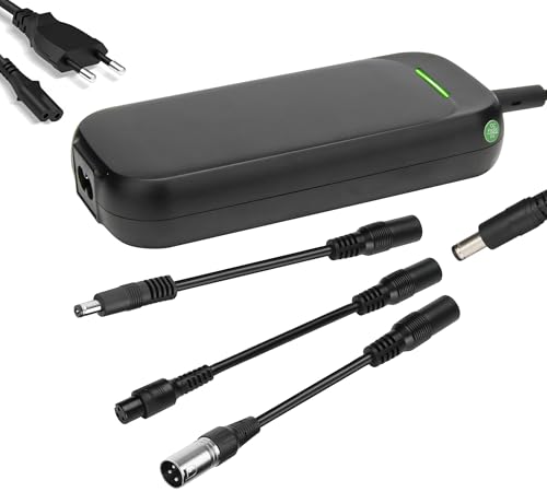 Xietongpo 42V 2A Ladegerät für Scooter, Ebike, Elektroroller Ladegerät für 36V Elektrofahrräder, Elektrischen Selbstausgleichender Roller mit 4 Anschlüssen 8 mm 3 Zinken/DC5521/DC5525 /3-poligen XLR Xietongpo 42V 2A Ladegerät für Scooter, Ebike, Elektroroller Ladegerät für 36V Elektrofahrräder, Elektrischen Selbstausgleichender Roller mit 4 Anschlüssen 8 mm 3 Zinken/DC5521/DC5525 /3-poligen XLR von Xietongpo