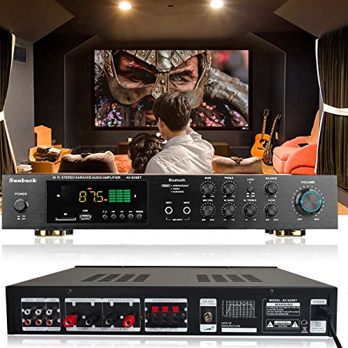 Verstärker HiFi Stereo,600W Verstärker Bluetooth 5 Kanal,HiFiVerstärker Stereo Digital Audio Endstufe Geeignet für Karaoke-Partys oder Versammlungen usw. von Xigner