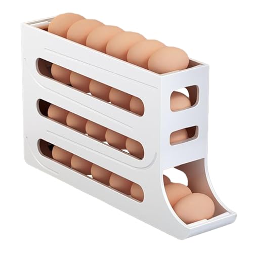 Eier Aufbewahrung Kühlschrank, Kühlschrank Organizer, Eierspender Kühlschrank, Platzsparender Eierspender-Halter, Stapelbarer Eier Organizer, Automatische Eier Frische Aufbewahrungsbox Für Kühlschrank von Xiixuuj