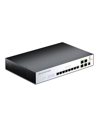 XikeStor 12-Ports L2 Web/CLI verwaltbar, 8x100/1000/2500 Mbps RJ45, 4x10G SFP+, Unterstützung von VLAN und Portaggregation XikeStor 12-Ports L2 Web/CLI verwaltbar, 8x100/1000/2500 Mbps RJ45, 4x10G SFP+, Unterstützung von VLAN und Portaggregation von XikeStor
