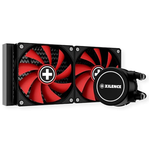 Xilence LQ240 AMD und Intel 240mm AiO Wasserkühlung, AM5/AM4, LGA 1700/2066/2011/1151/1150/1155/1156/1200, 300W TDP, leise 2x 120mm PWM Lüfter, für hohe Kühlanforderungen im Gaming/Streaming, schwarz Xilence LQ240 AMD und Intel 240mm AiO Wasserkühlung, AM5/AM4, LGA 1700/2066/2011/1151/1150/1155/1156/1200, 300W TDP, leise 2x 120mm PWM Lüfter, für hohe Kühlanforderungen im Gaming/Streaming, schwarz von Xilence