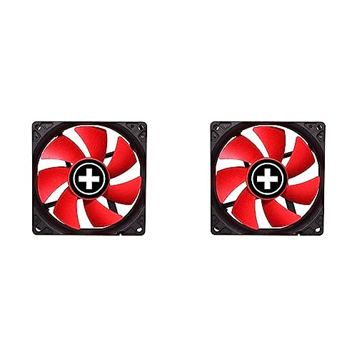 Xilence XPF92.R.PWM 92mm PWM Gehäuselüfter, 4PIN, rot/schwarz & XPF92.R 92mm Gehäuselüfter, 3PIN, rot/schwarz von Xilence