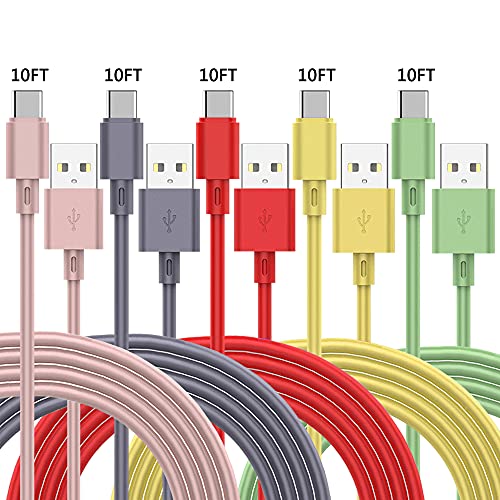 Xlisn USB-C-Kabel, 5 Stück, 1.8 m, Typ C-Ladegerät, schnelle Datenübertragung, TPE-Kabel, USB A auf Typ C, Ladekabel,Note 8, LG V20 und andere USB-C-Ladegeräte Xlisn USB-C-Kabel, 5 Stück, 1.8 m, Typ C-Ladegerät, schnelle Datenübertragung, TPE-Kabel, USB A auf Typ C, Ladekabel,Note 8, LG V20 und andere USB-C-Ladegeräte von Xilsn