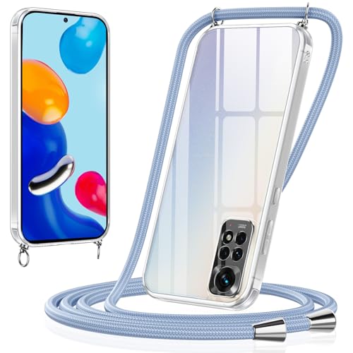 Xiltlly Handykette für Xiaomi Redmi Note 11/Note 11S Hülle mit Band Kette Handyhülle TPU Silikon Transparent zum Umhängen Stoßfest mit Kordel Necklace Schnur Schutzhülle Case für Redmi Note 11, Blau 1 Xiltlly Handykette für Xiaomi Redmi Note 11/Note 11S Hülle mit Band Kette Handyhülle TPU Silikon Transparent zum Umhängen Stoßfest mit Kordel Necklace Schnur Schutzhülle Case für Redmi Note 11, Blau 1 von Xiltlly