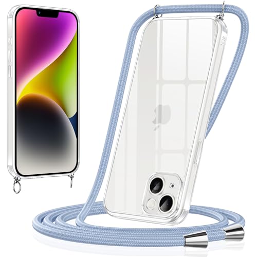 Xiltlly Handykette für iPhone 14 Plus Hülle mit Band Kette Handyhülle Dünn TPU Silikon Transparent zum Umhängen Stoßfest mit Kordel Necklace Schnur Schutzhülle Bumper Case für iPhone 14Plus, Blau 01 Xiltlly Handykette für iPhone 14 Plus Hülle mit Band Kette Handyhülle Dünn TPU Silikon Transparent zum Umhängen Stoßfest mit Kordel Necklace Schnur Schutzhülle Bumper Case für iPhone 14Plus, Blau 01 von Xiltlly