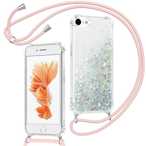 Xiltlly Handykette für iPhone 6/iPhone 6s Hülle mit Band, Glitzer Flüssig Durchsichtig Transparent Silikon Handyhülle mit Kette Kordel zum Umhängen Necklace Stoßfest Kratzfest Schutzhülle, Silber Xiltlly Handykette für iPhone 6/iPhone 6s Hülle mit Band, Glitzer Flüssig Durchsichtig Transparent Silikon Handyhülle mit Kette Kordel zum Umhängen Necklace Stoßfest Kratzfest Schutzhülle, Silber von Xiltlly