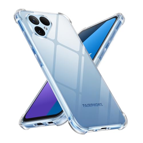 Xiltlly Hülle Durchsichtig für Fairphone 5 mit Stoßfest Schutzecken, Dünne Weiche Transparent Handyhülle Flexible TPU Protective Case Sturzfest Schutzhüllen (6.46 Zoll) - Clear von Xiltlly