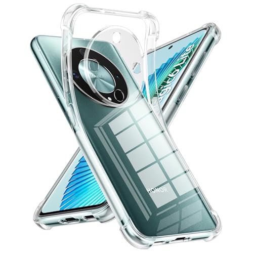 Xiltlly Hülle Durchsichtig für Honor Magic 6 Lite 5G mit Stoßfest Schutzecken, Dünne Weiche Transparent Handyhülle Flexible TPU Protective Case Sturzfest Schutzhüllen (6.78 Zoll) - Clear von Xiltlly