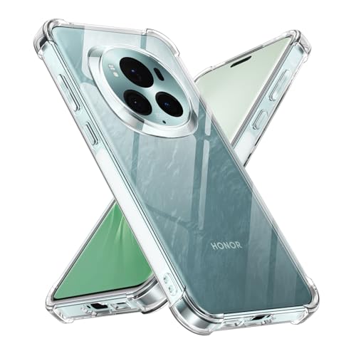 Xiltlly Hülle Durchsichtig für Honor Magic 6 Pro 5G mit Stoßfest Schutzecken, Dünne Weiche Transparent Handyhülle Flexible TPU Protective Case Sturzfest Schutzhüllen (6.8 Zoll) - Clear von Xiltlly