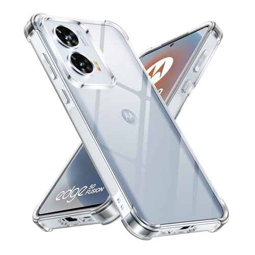 Xiltlly Hülle Durchsichtig für Motorola Edge 50 Fusion mit Stoßfest Schutzecken, Dünne Weiche Transparent Handyhülle Flexible TPU Protective Case Sturzfest Schutzhüllen (6.7 Zoll) - Clear von Xiltlly