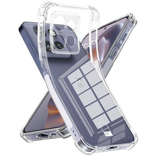 Xiltlly Hülle Durchsichtig für Motorola Edge 50 Neo mit Stoßfest Schutzecken, Dünne Weiche Transparent Handyhülle Flexible TPU Protective Case Sturzfest Schutzhüllen (6.4 Zoll) - Clear von Xiltlly