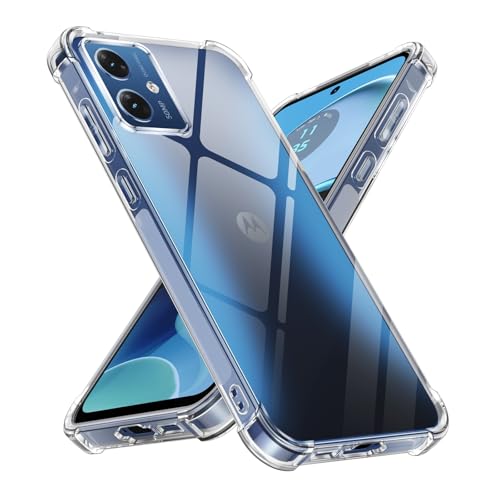 Xiltlly Hülle Durchsichtig für Motorola Moto G14 mit Stoßfest Schutzecken, Dünne Weiche Transparent Handyhülle Flexible TPU Protective Case Sturzfest Schutzhüllen (6.5 Zoll) - Clear von Xiltlly