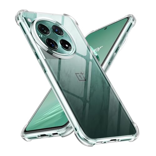 Xiltlly Hülle Durchsichtig für OnePlus 12 5G mit Stoßfest Schutzecken, Dünne Weiche Transparent Handyhülle Flexible TPU Protective Case Sturzfest Schutzhüllen (6.82 Zoll) - Clear von Xiltlly